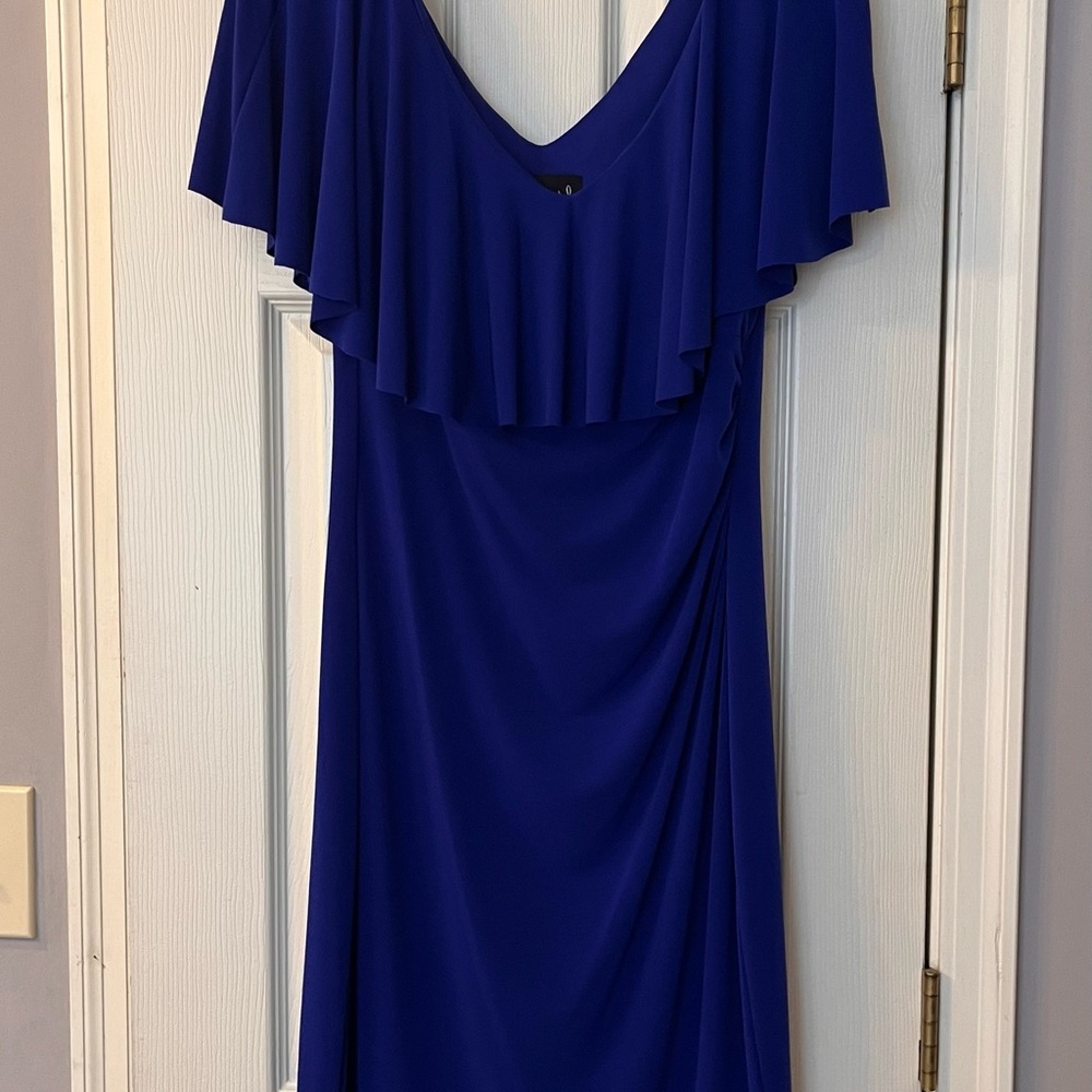 Connected Apparel Royal Blue Backless Dress
